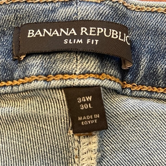 Banana Republic Jeans-Size Men’s 34W x 30L Classic Blue Denim Slim Fit - Picture 2 of 6